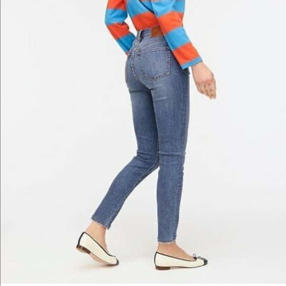 J. Crew 10" highest-rise toothpick jean in Flaxflower wash - Picture 2 of 12